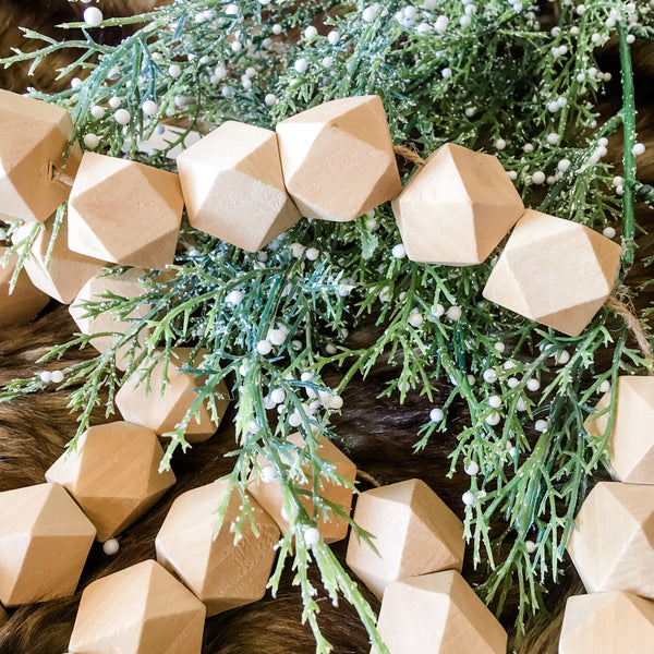 Modern Geometric Wood Garland