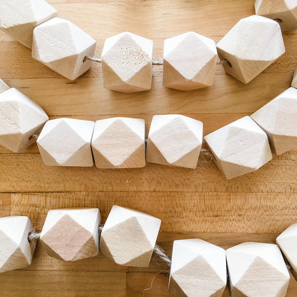 Modern Geometric Wood Garland